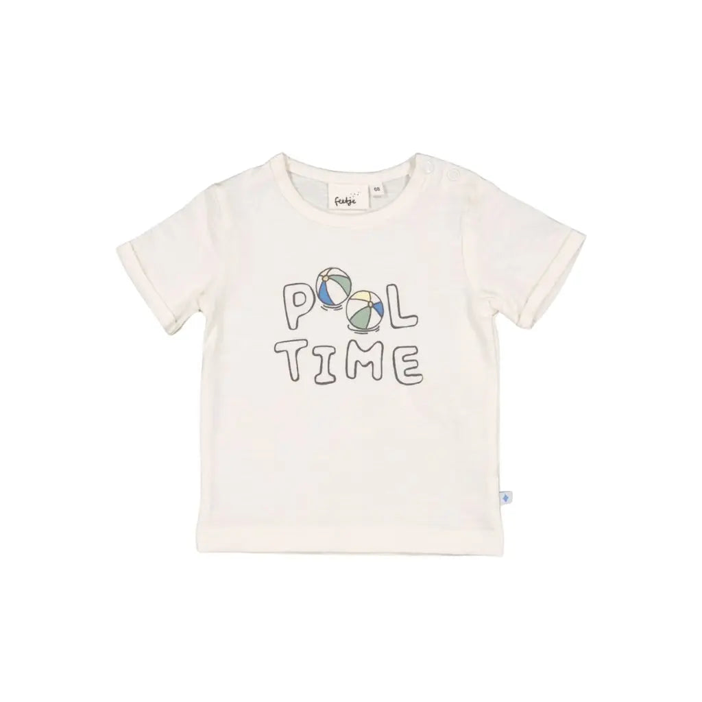 Feetje T-shirt Pool Time m 56 Offwhite Jongens