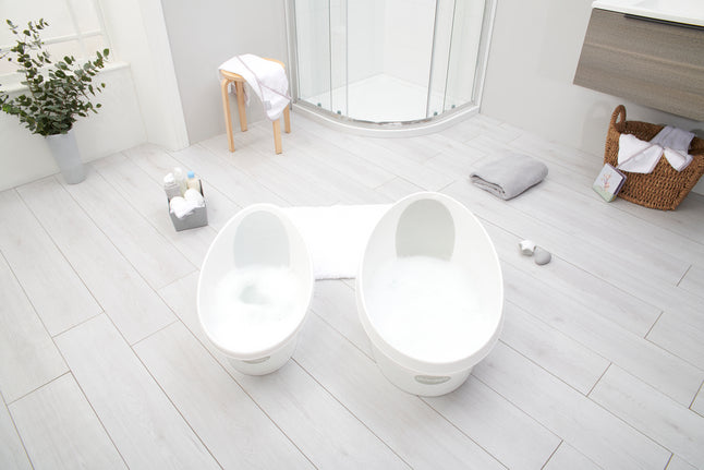 Shnuggle Baignoire pour enfants blanc-gris clair