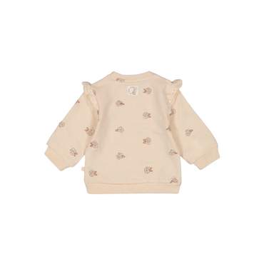 Feetje Sweater AOP - Flower Field m 80 Cream Meisjes