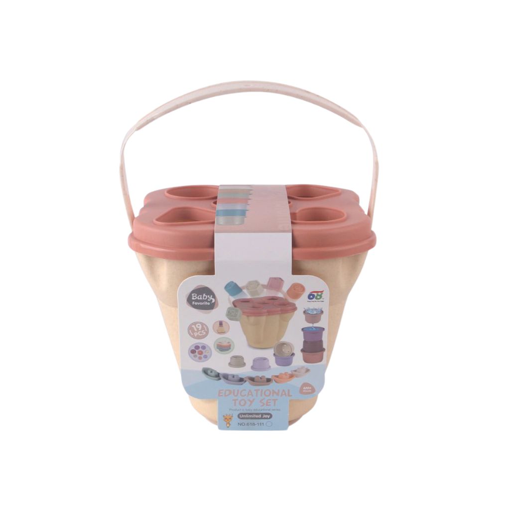 Baby's favorite Seau trieur de formes - 19 pièces