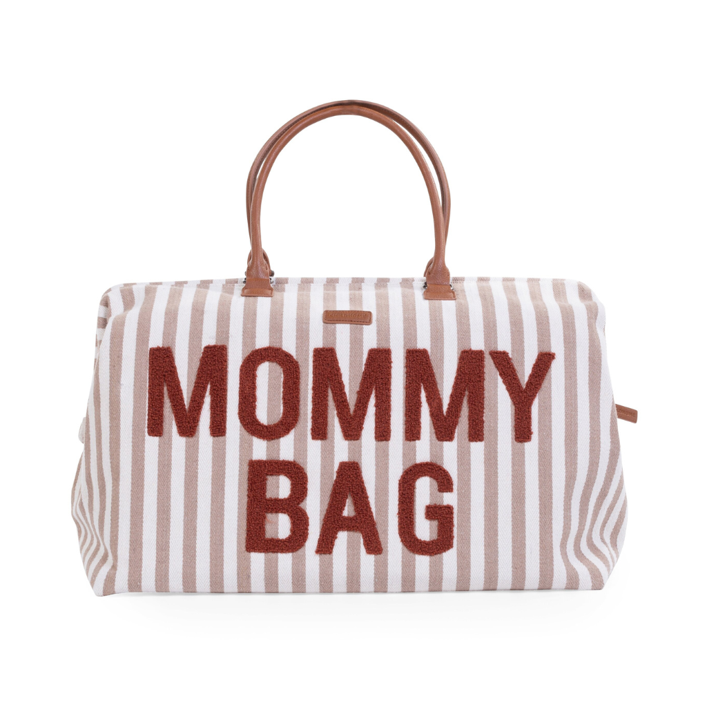 Childhome Verzorgingstas Mommy Gag strepen Nude/Terracotta