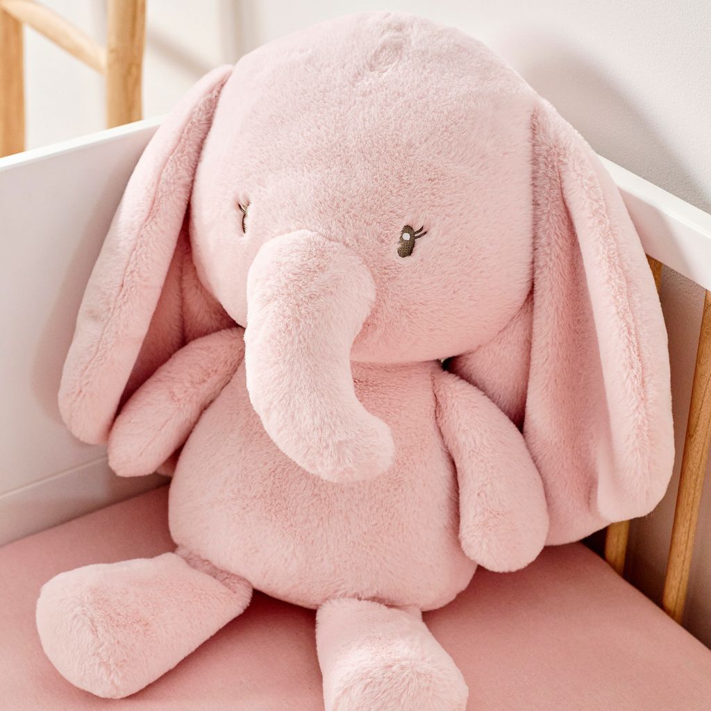 Nattou Maxi knuffel olifant 60 cm roze