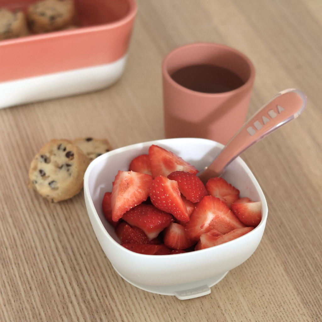 Béaba Set repas 4 pièces silicone Terracotta