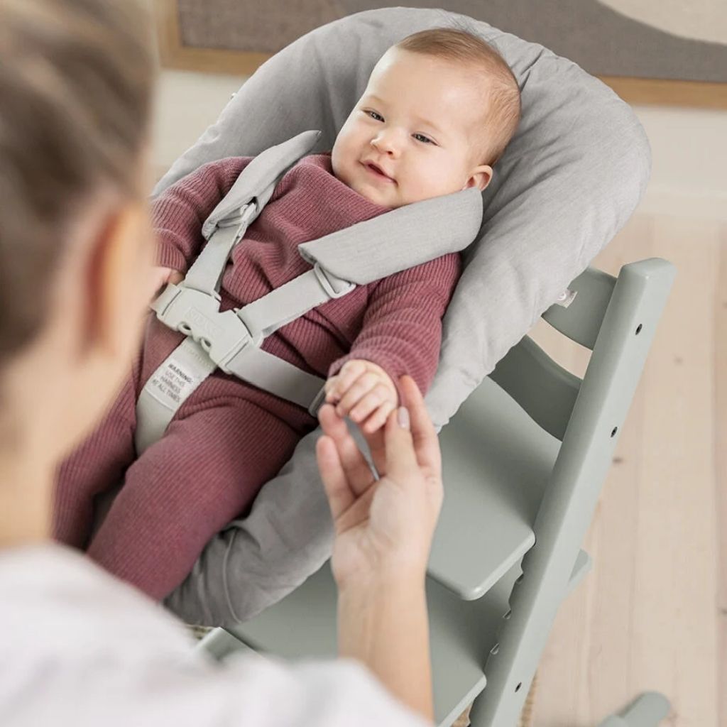 Stokke® Eetstoel + Newborn Set grijs Tripp Trapp® Glacier Green