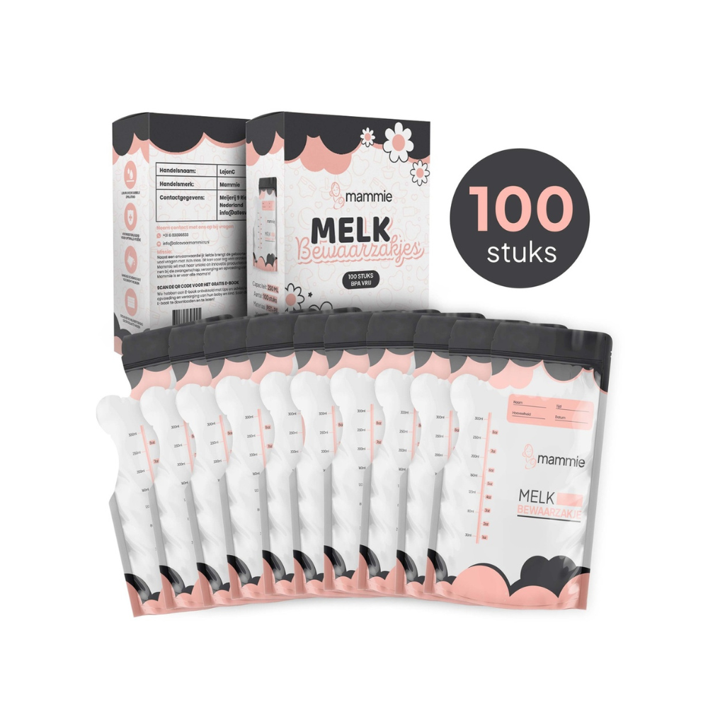Mammie Bewaarzakjes voor moedermelk 300 ml - 100 stuks