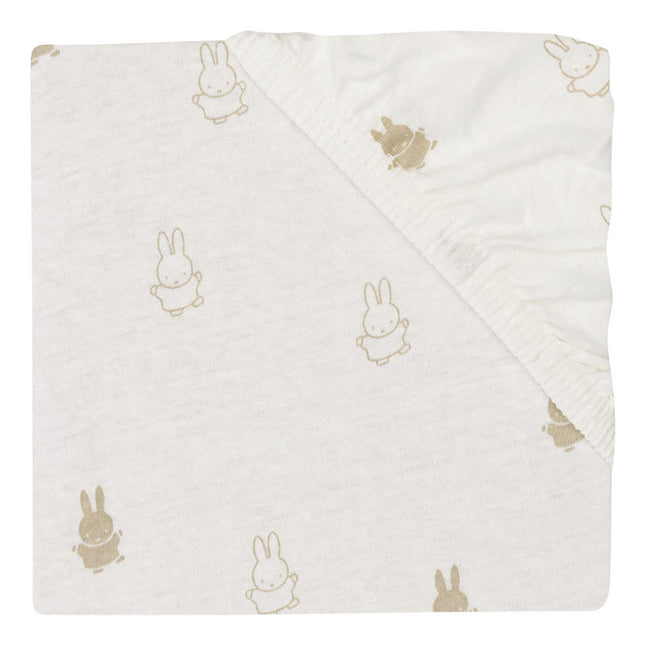 Jollein Drap-housse pour lit Miffy Nougat Lg 60 x L 120 cm