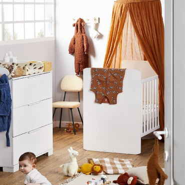 Transland Chambre de bébé 3 pièces (lit évolutif + commode + armoire 3 portes) Alix