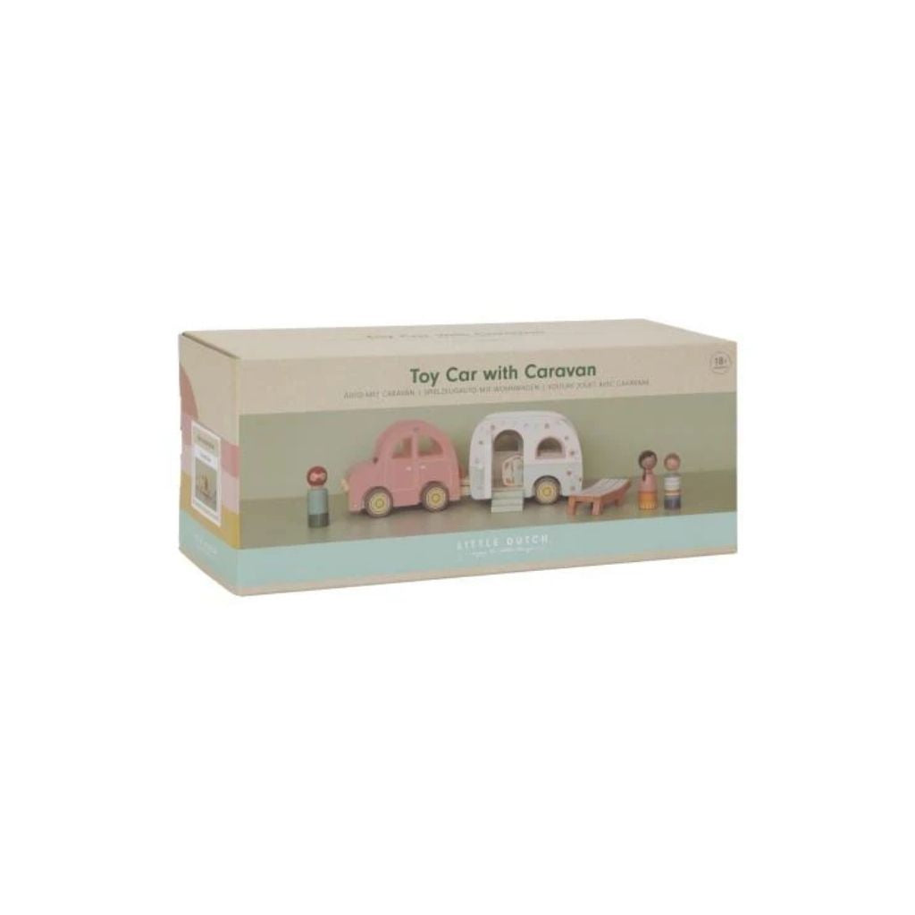 Little Dutch Voiture en bois avec caravane