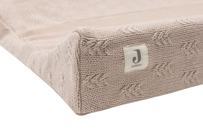 Jollein Housse pour matelas à langer Grain Knit Wild Rose