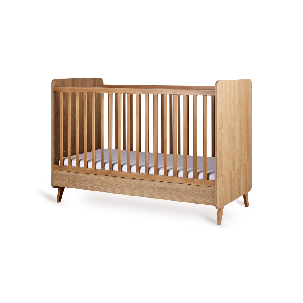 Quax Lit d'enfant Loft Lit évolutif Lg 70 x L 140 cm Honey Ash