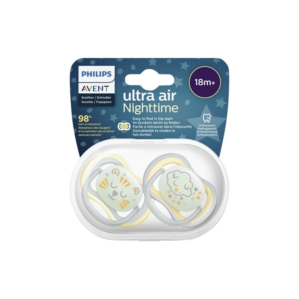 Philips AVENT Fopspeen + 18 maanden Ultra Air Night - 2 stuks