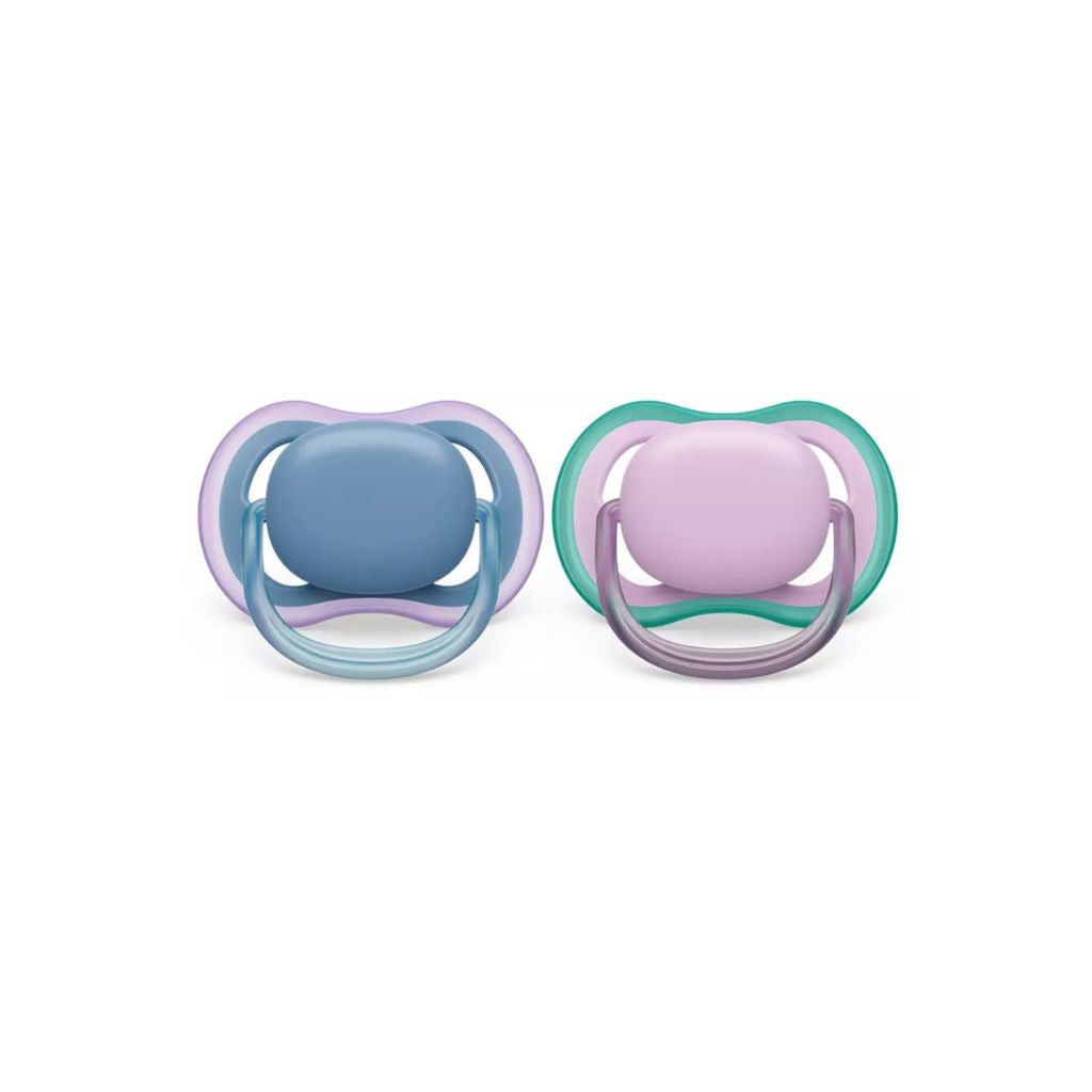 Philips AVENT Fopspeen + 6 maanden Ultra Air lila, blauw - 2 stuks