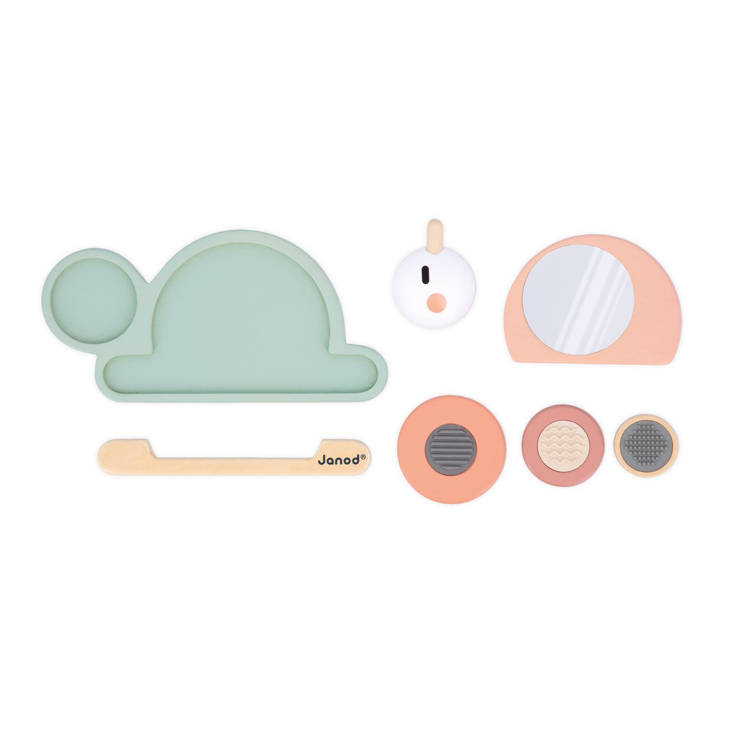 Janod Stapelblokken Sensorische houten stapelslak Sweet Cocoon