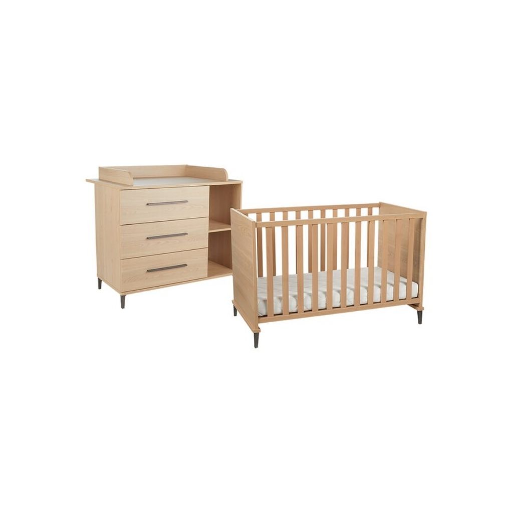 Transland Chambre de bébé 2 pièces (lit + commode) Niel