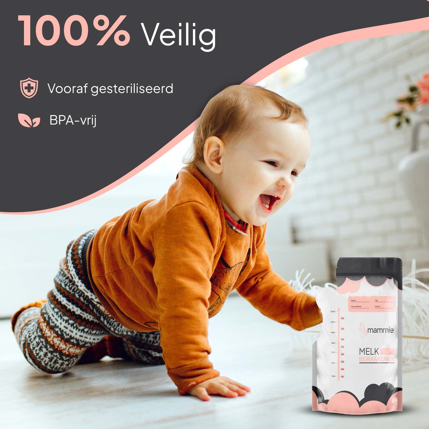 Mammie Bewaarzakjes voor moedermelk 300 ml - 100 stuks