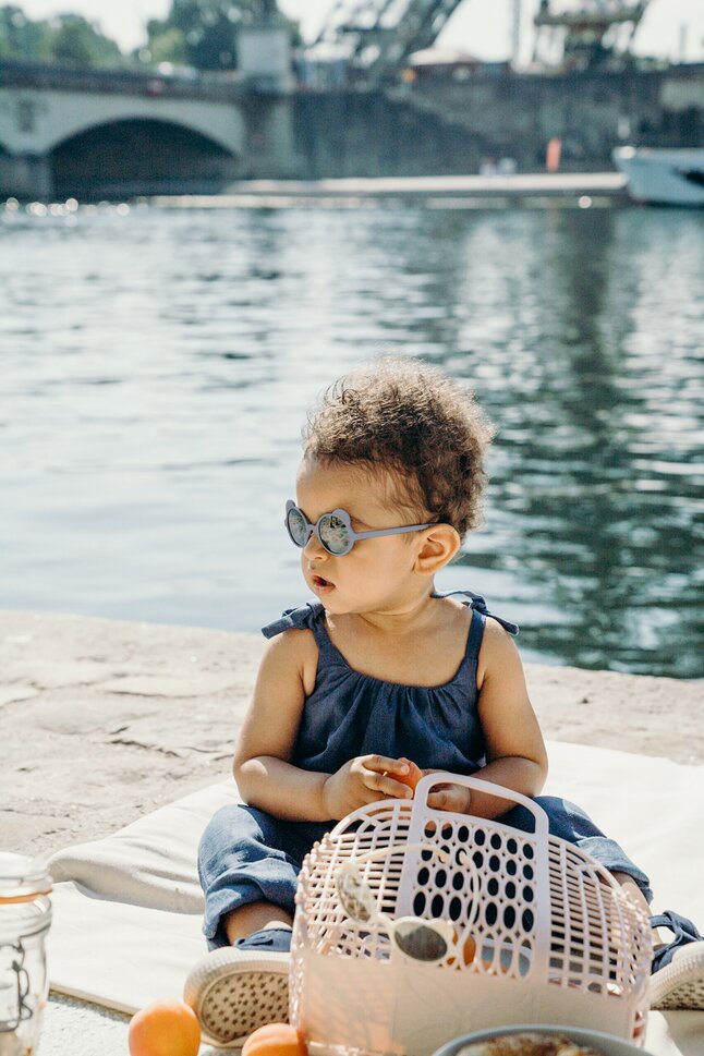 Ki ET LA Lunettes de soleil Ours'on bleu/gris argenté 1-2 ans