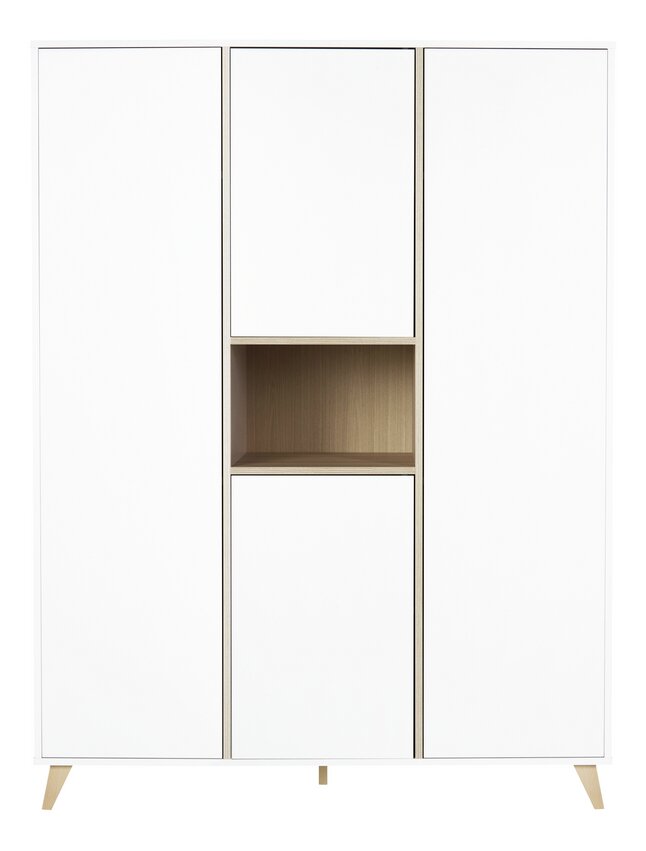 Quax 3-delige babykamer (bed + commode + kast met 3 deuren) Loft White