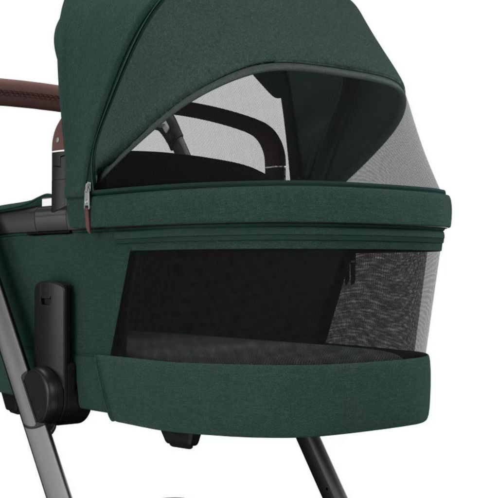 Maxi-Cosi Kinderwagen 4-in-1 Fame Twillic Green + draagmand + Autostoel Pebble 360 pro 2 + basis Familyfix 360 Pro