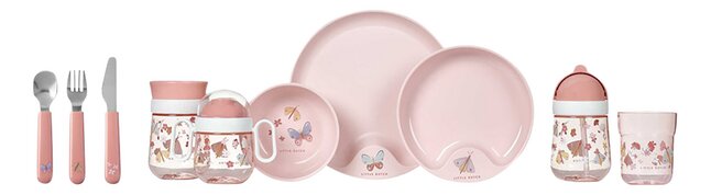 Mepal Gobelet d'apprentissage Mio 2.0 Flowers & Butterflies 200 ml rose