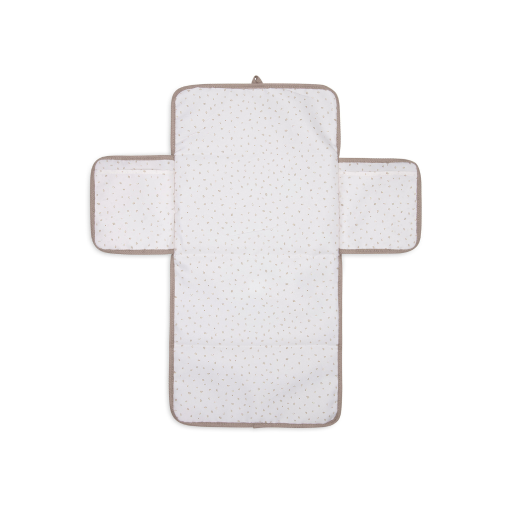 Jollein Verzorgingsmat met opbergvakken Cloudy Rib Milky Coffee