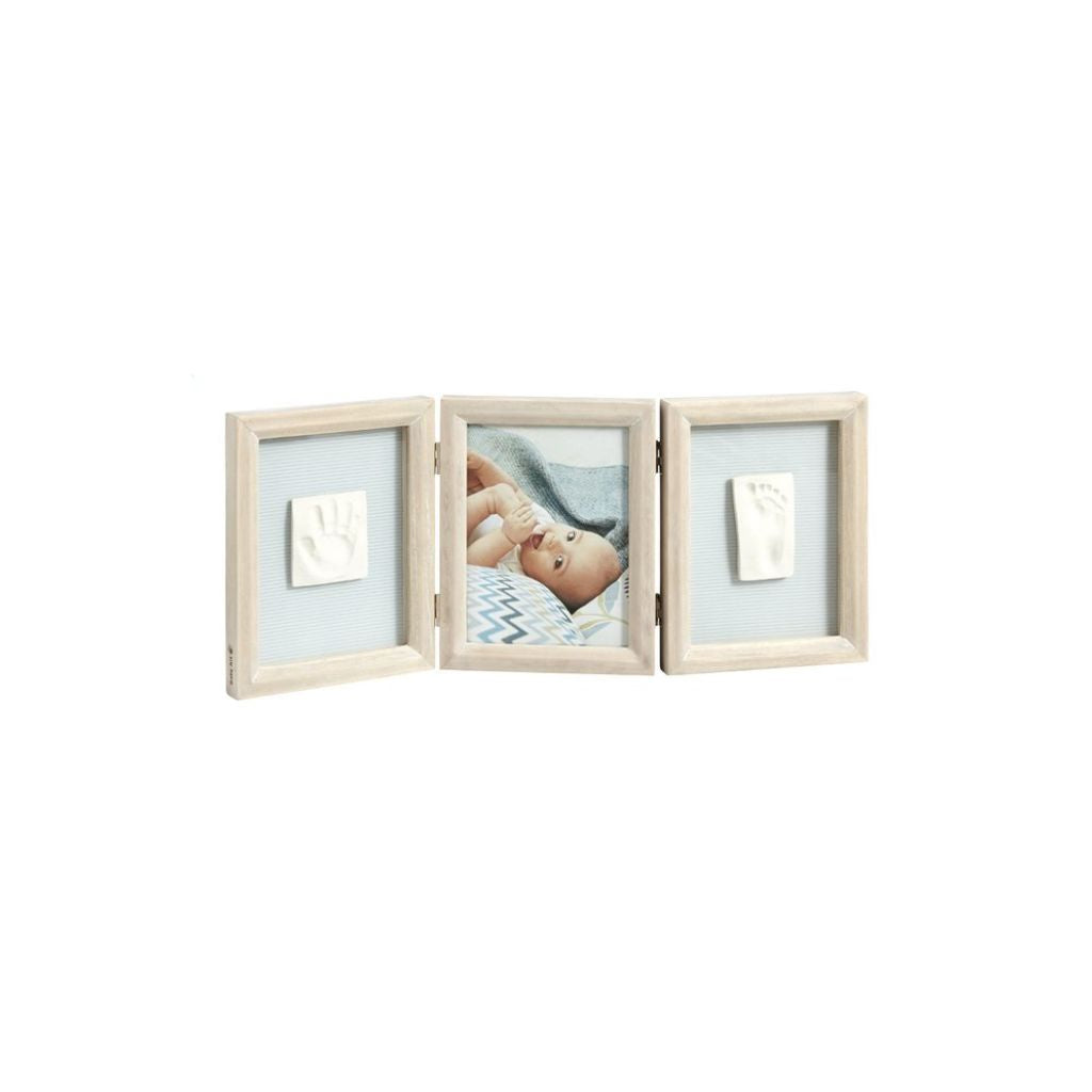 Baby Art Cadre 3 parties avec empreinte My Baby Touch stormy