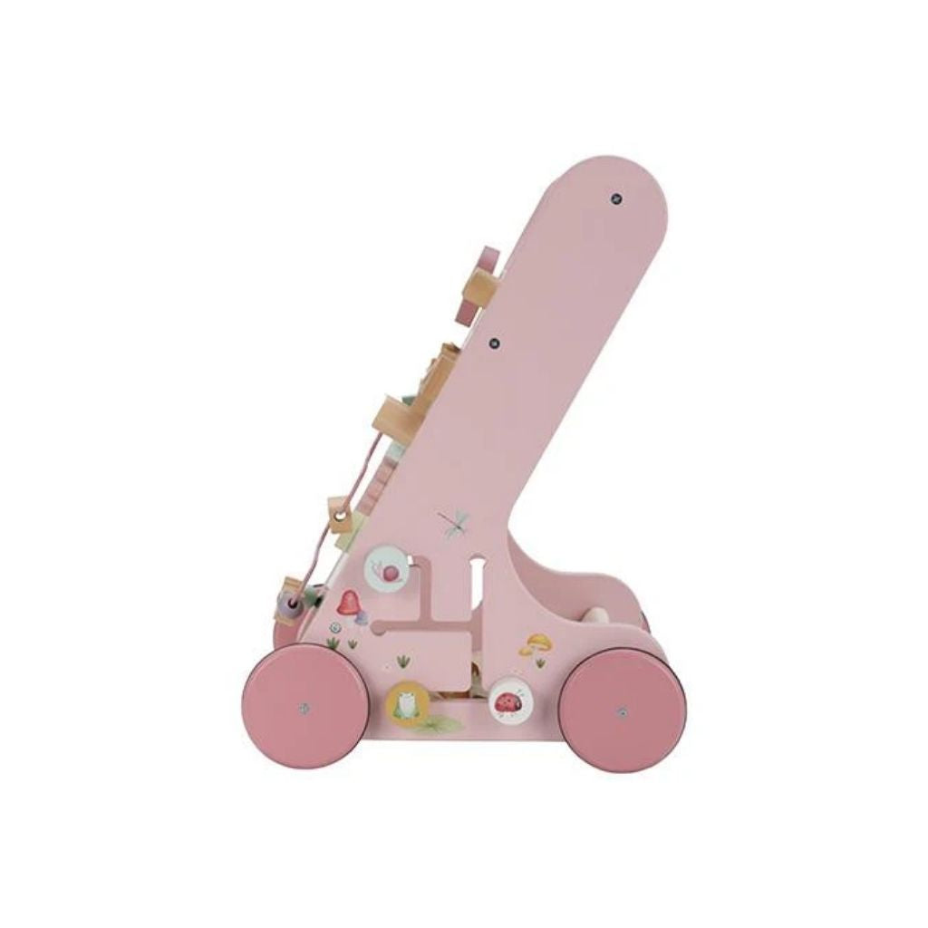 Little Dutch Porteur-pousseur en bois Fairy Garden rose