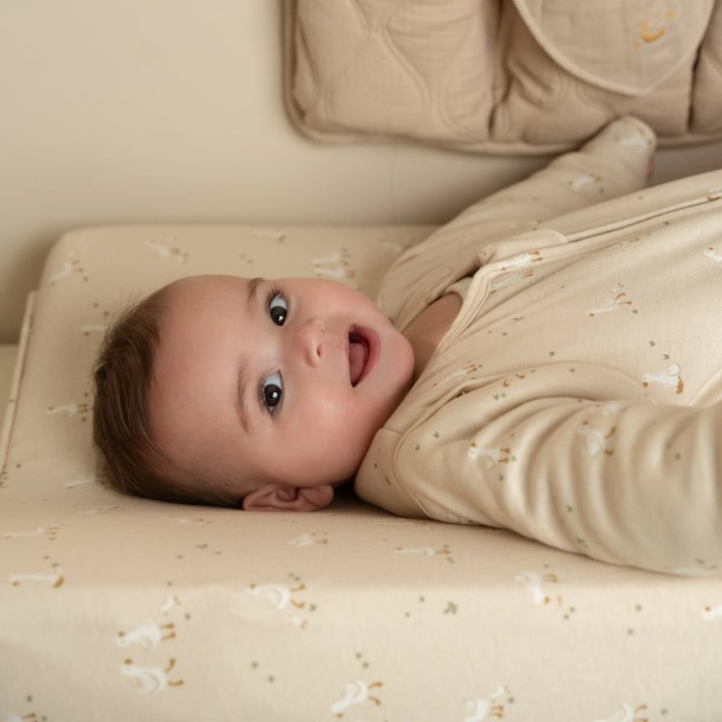 Little Dutch Hoes voor waskussen Newborn Naturals Little Goose Beige