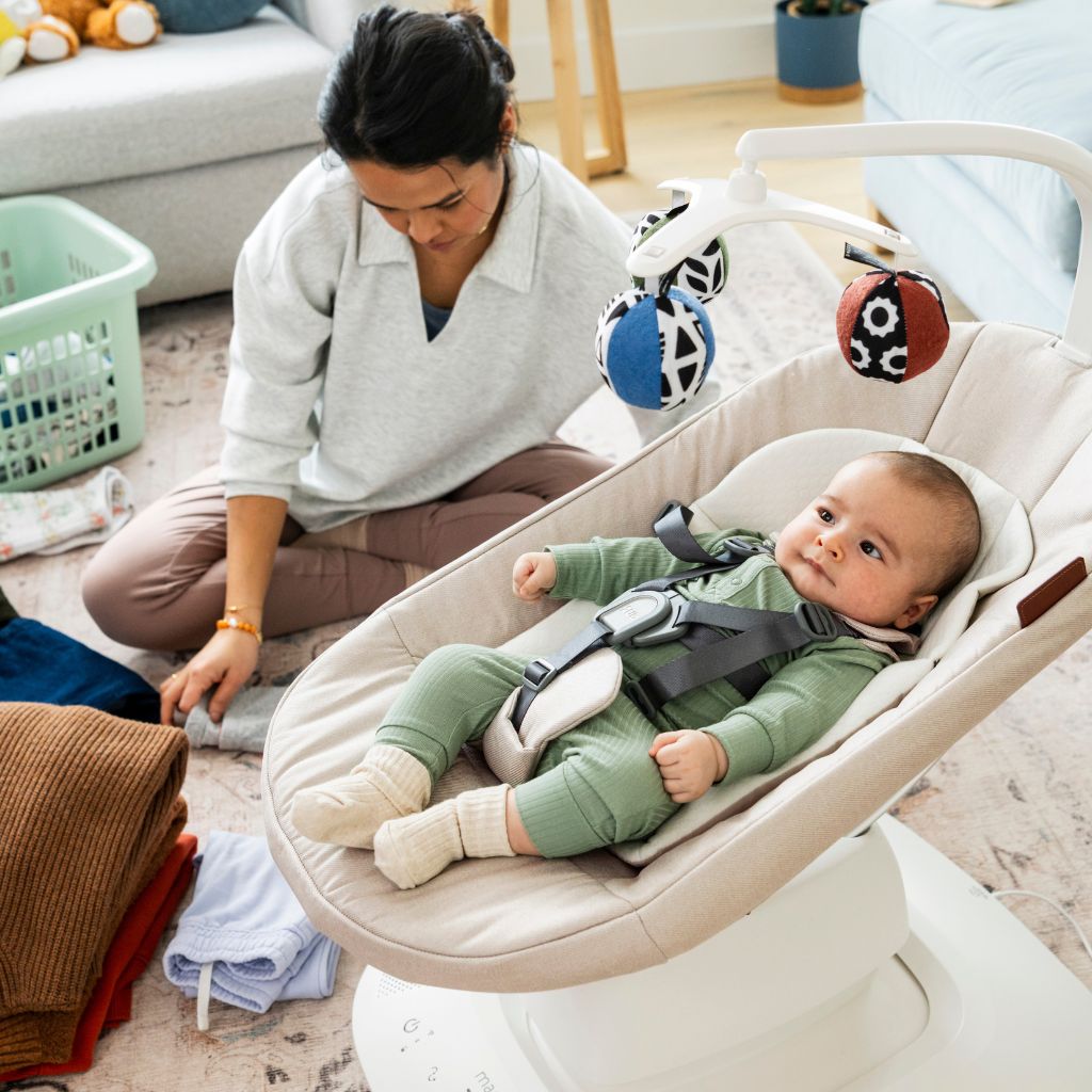 MamaRoo Schommelstoel met inlegkussen Jake Charcoal