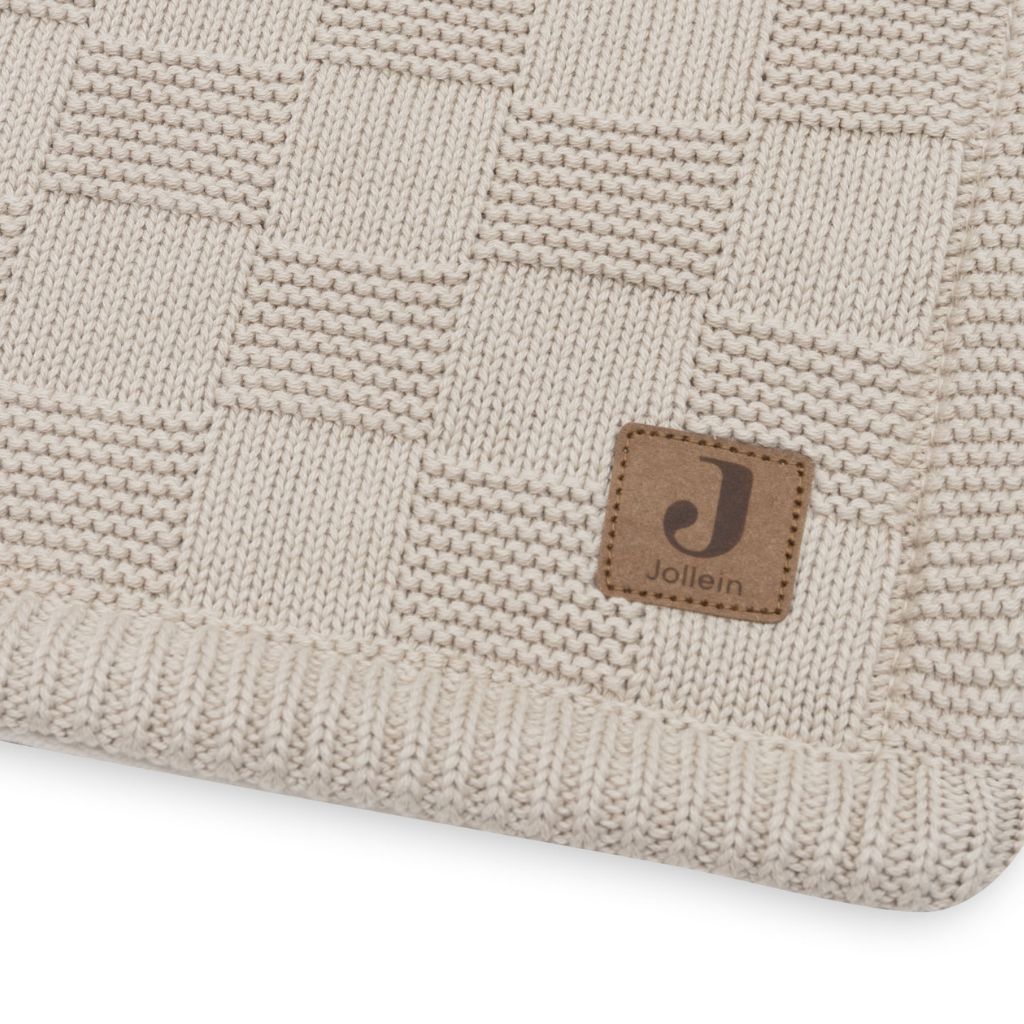 Jollein Deken voor bed Box Knit Warm Sand/Velvet 100 x 150 cm
