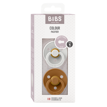 Bibs Fopspeen 0-6 maanden Haze/Caramel - 2 stuks
