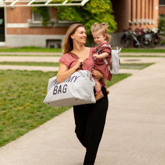 Childhome Verzorgingstas Mommy Bag Signature Canvas Grey