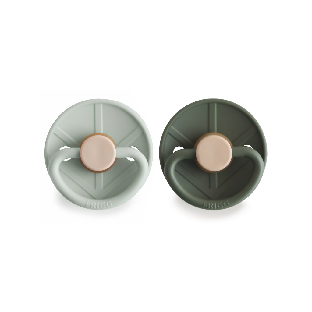 FRIGG Fopspeen + 6 maanden Little Viking latex Sage/Olive - 2 stuks