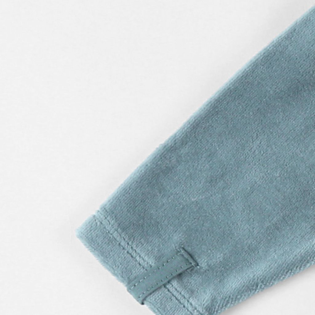 Noukie's Pyjama Rib Velours Dino Aqua