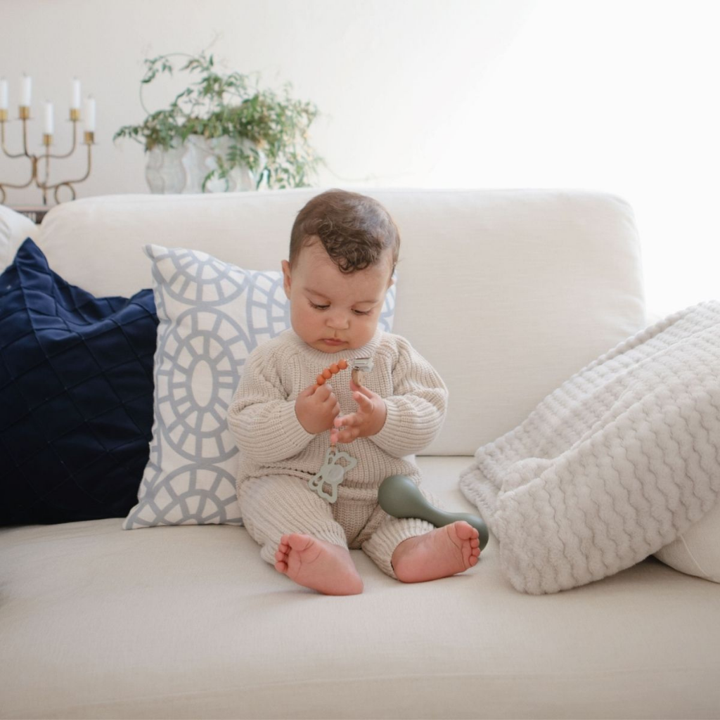 FRIGG Fopspeen + 6 maanden Butterfly silicone Ocean view/Sage - 2 stuks