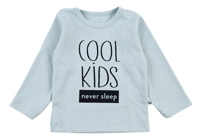 Wooden Buttons T-shirt à longues manches Cool Kids Never Sleep old green