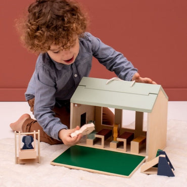 Trixie école en bois avec accessoires animaux