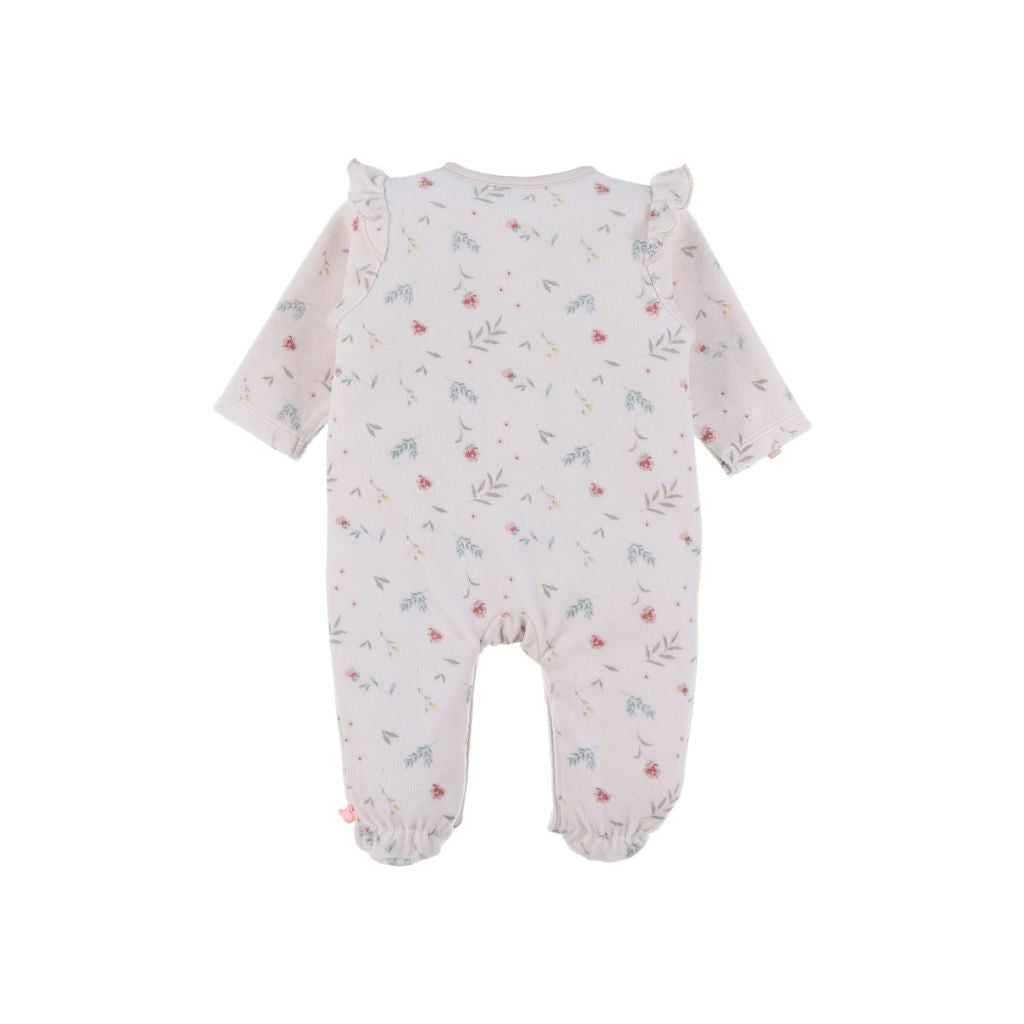 Noukie's Pyjama fluweel Romantic flowers uniseks
