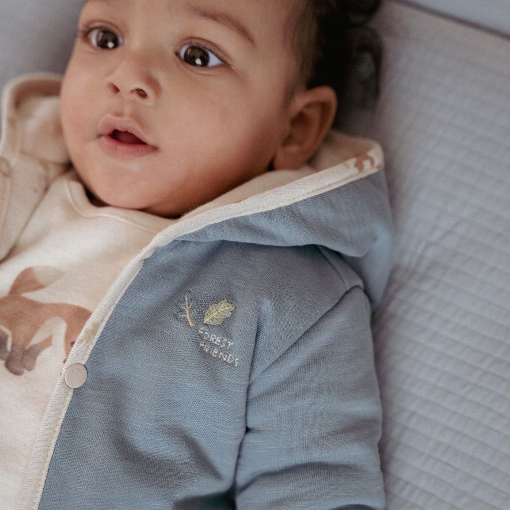 Little Dutch Jasje Omkeerbaar Forest Friends Stone Blue