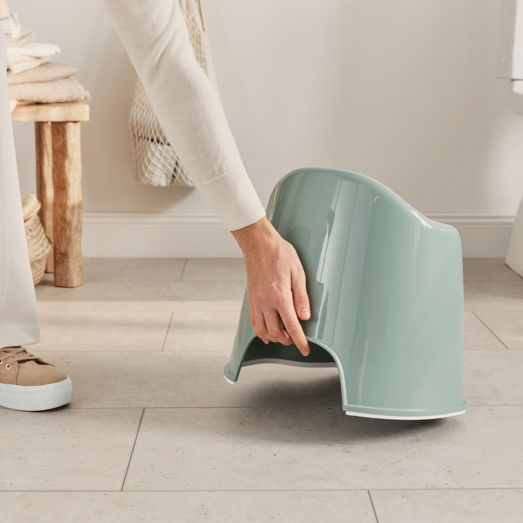 BabyBjörn Potje donkergroen/wit