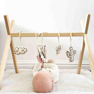 Speelboog, Childhome, gym figuurtjes in canvas, set van 5