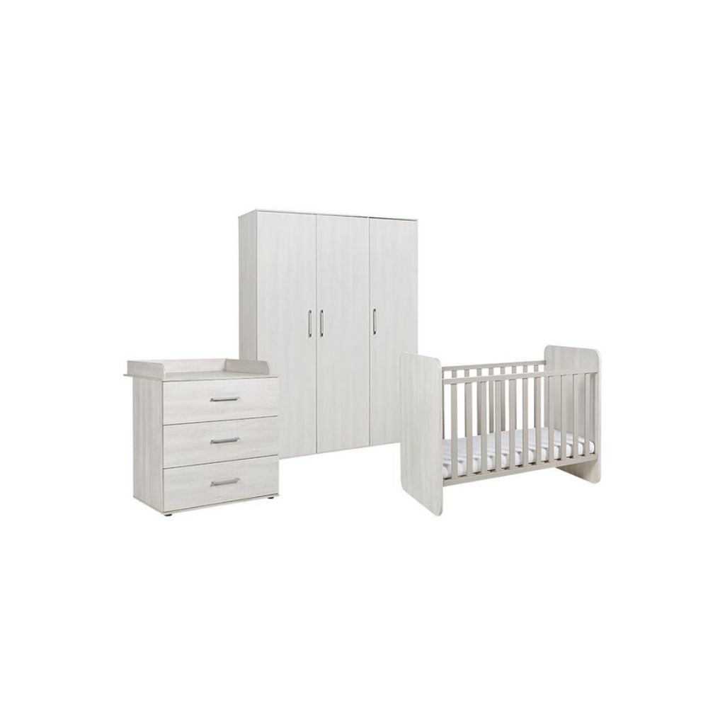 Transland 3-delige babykamer (meegroeibed + commode + kast met 3 deuren) Robi