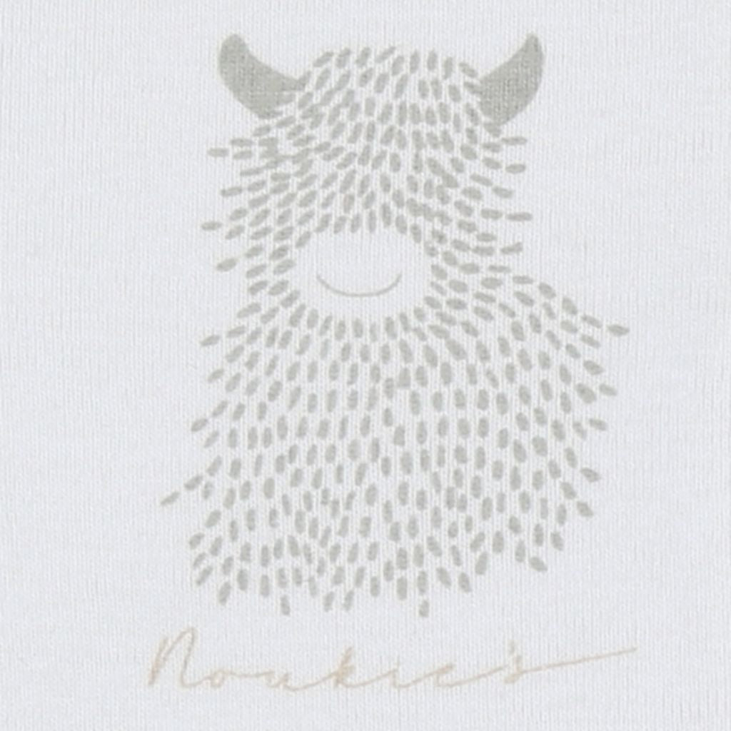 Noukie's Body overslag bio katoen Fluffy & Orso wit - 2 stuks