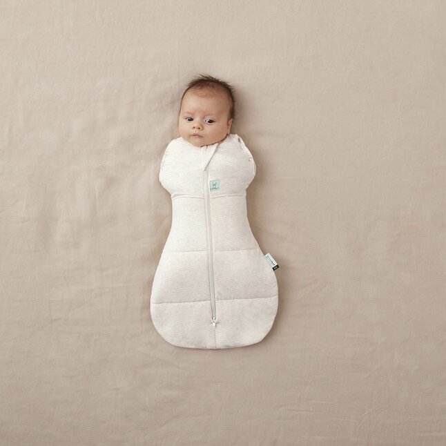 Ergopouch Sac d'emmaillotage-Sac de couchage Cocoon Winter Oatmeal Marle -3 mois