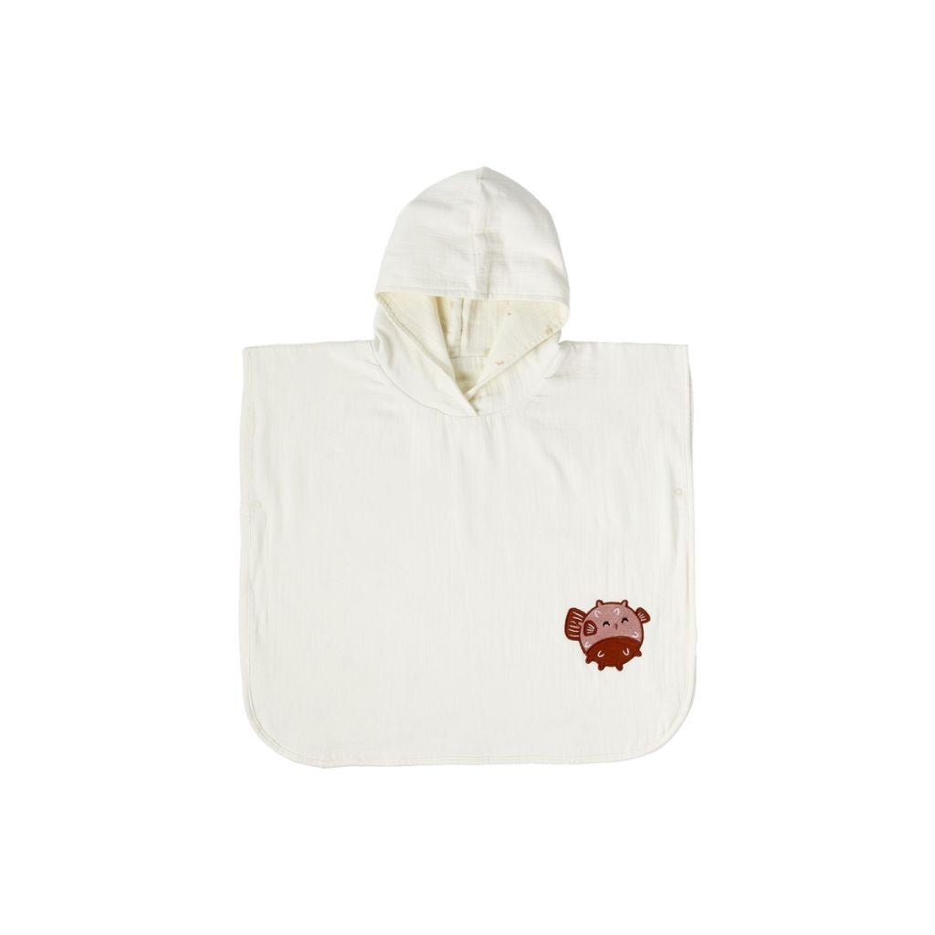 Dreambee Poncho Billie poisson-ballon réversible tetra beige