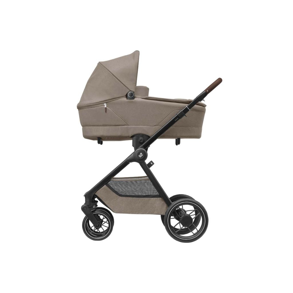 Maxi-Cosi Kinderwagen 5-in-1 Oxford Twillic Truffles + Sense draagmand + adapter + autostoel Pebble 360 pro 2 + basis Familyfix 360 Pro