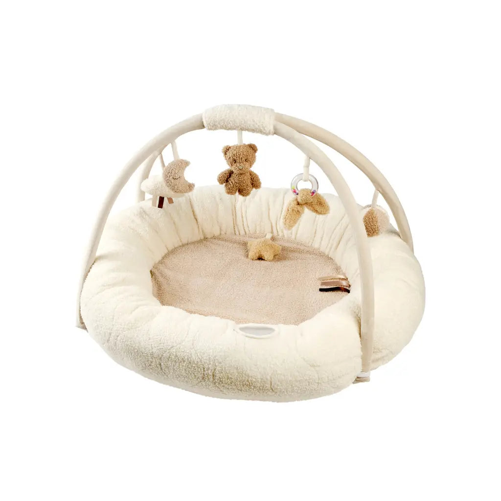 Nattou Tapis d'éveil/pouf avec arches écru