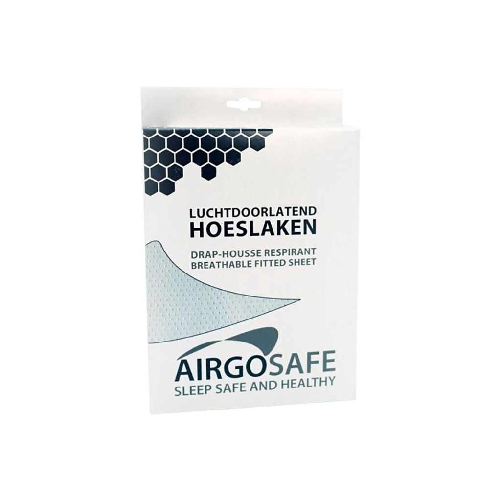 ABZ Drap-housse pour lit Airgosafe blanc Lg 70 x L 140/150 cm