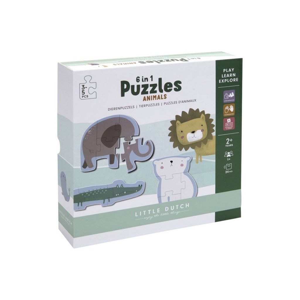 Little Dutch Puzzle 6 en 1 Zoo