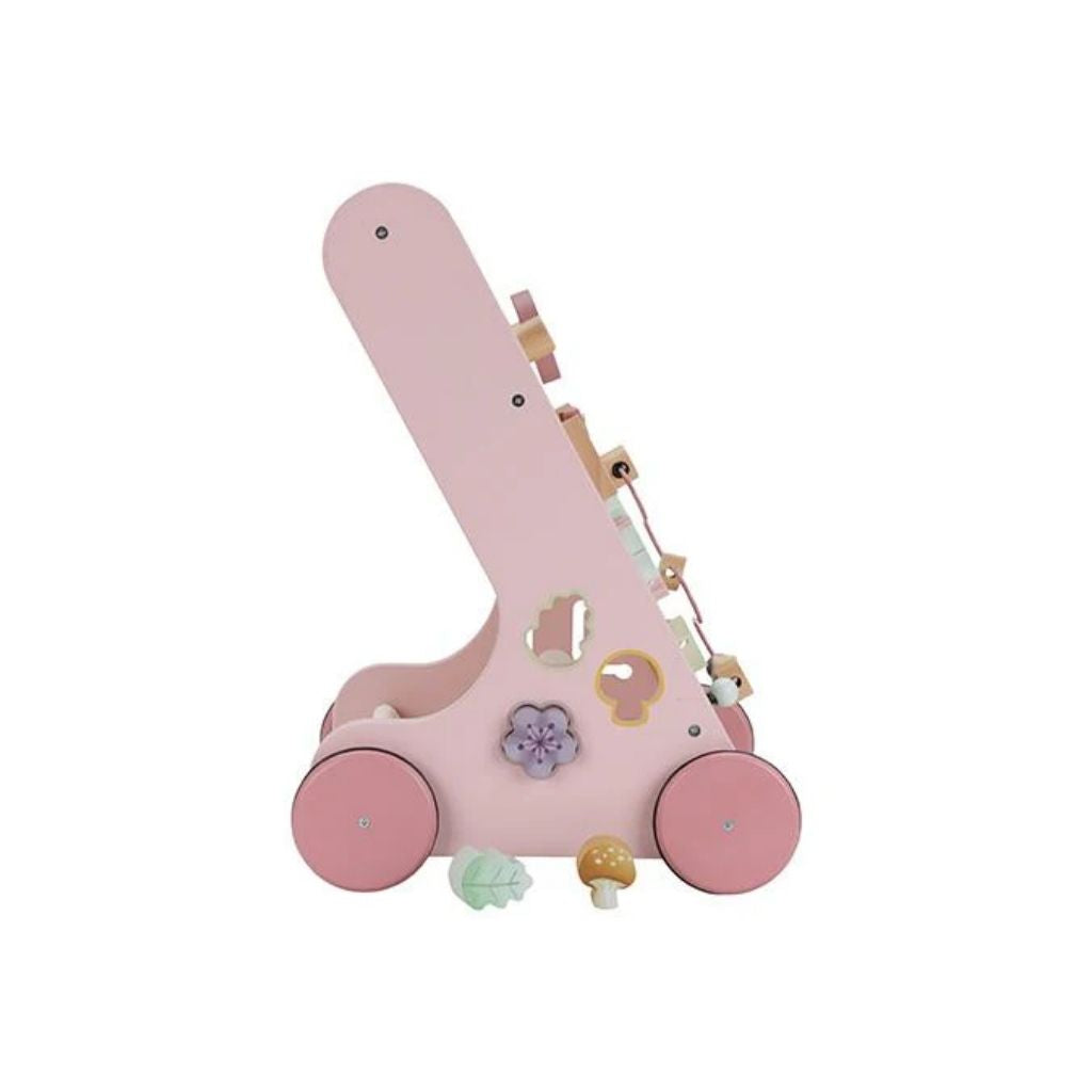 Little Dutch Porteur-pousseur en bois Fairy Garden rose