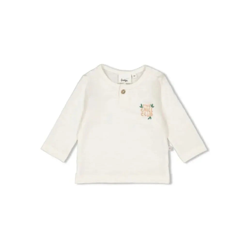 Feetje t-shirt lange mouw The Chill Club m 68 Offwhite Jongens